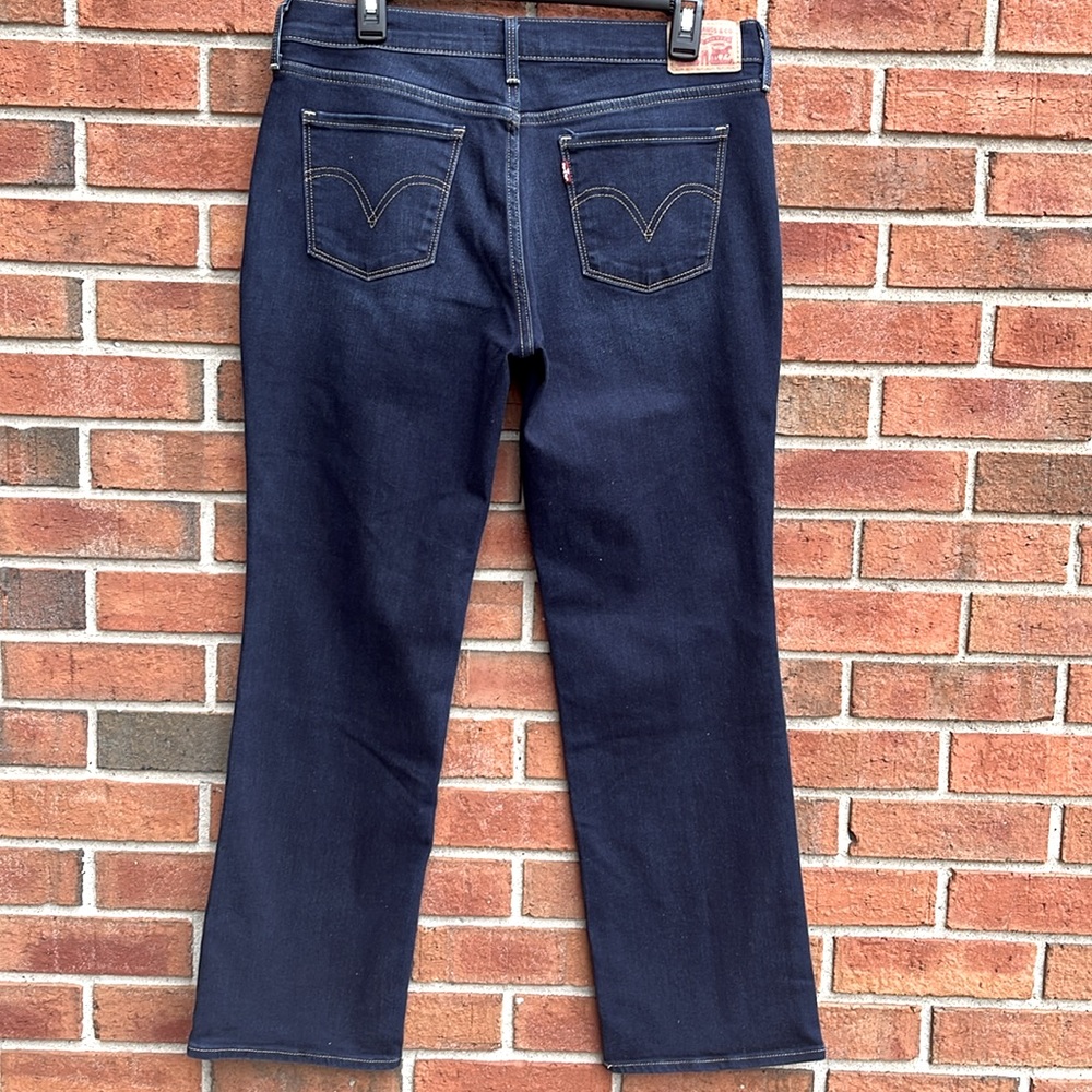 Levi’s 505 Straight Leg Dark Wash Stretch Jeans size 10 Classic